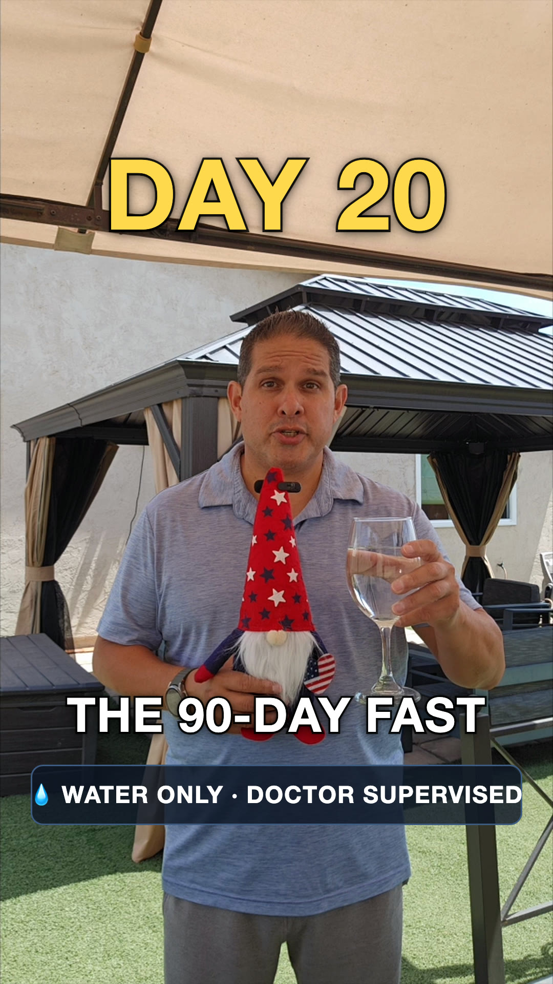 John on day 20 of the water fast